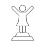 Black and gray leave icon on black background.