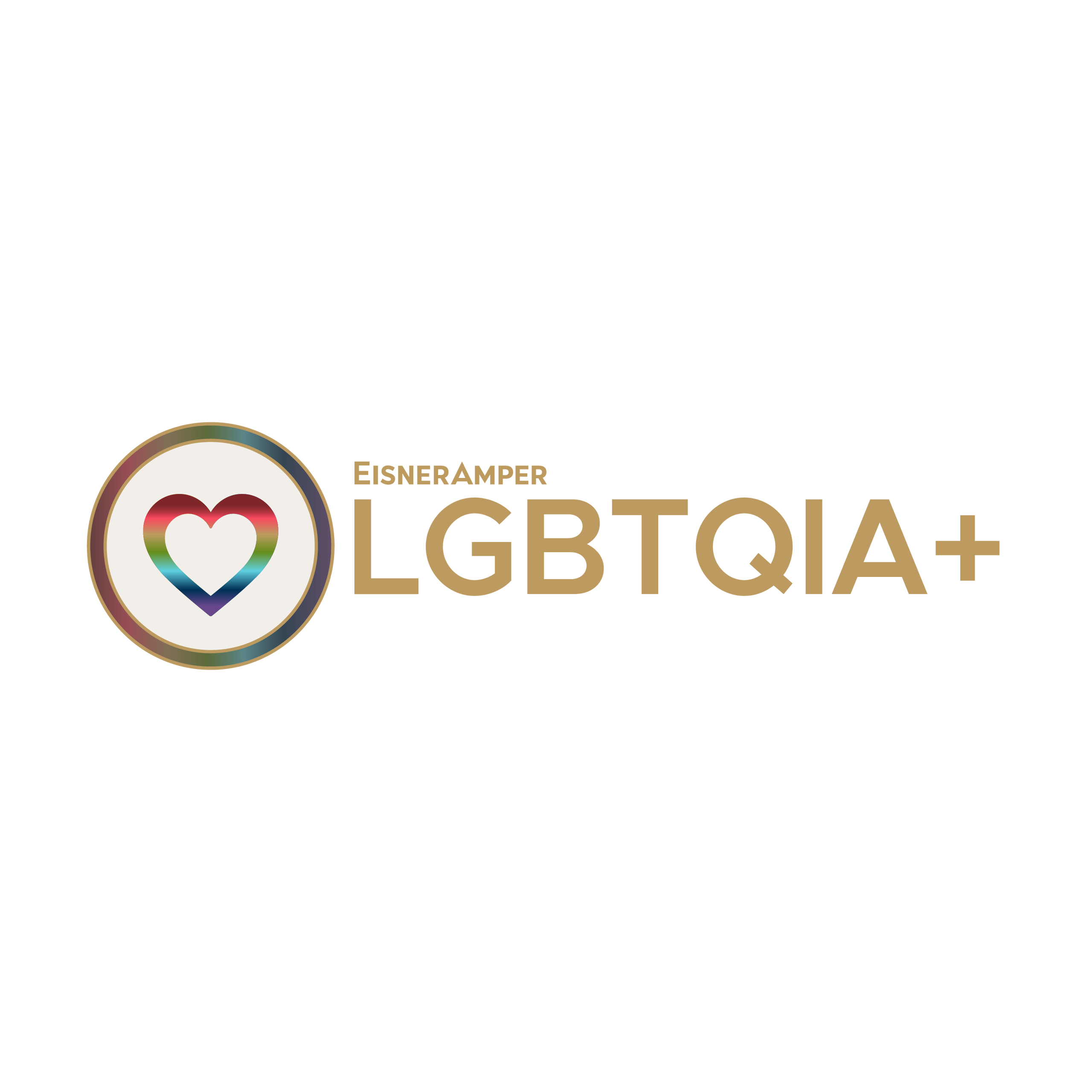 EisnerAmper logo with rainbow heart and text LGBTQIA+.